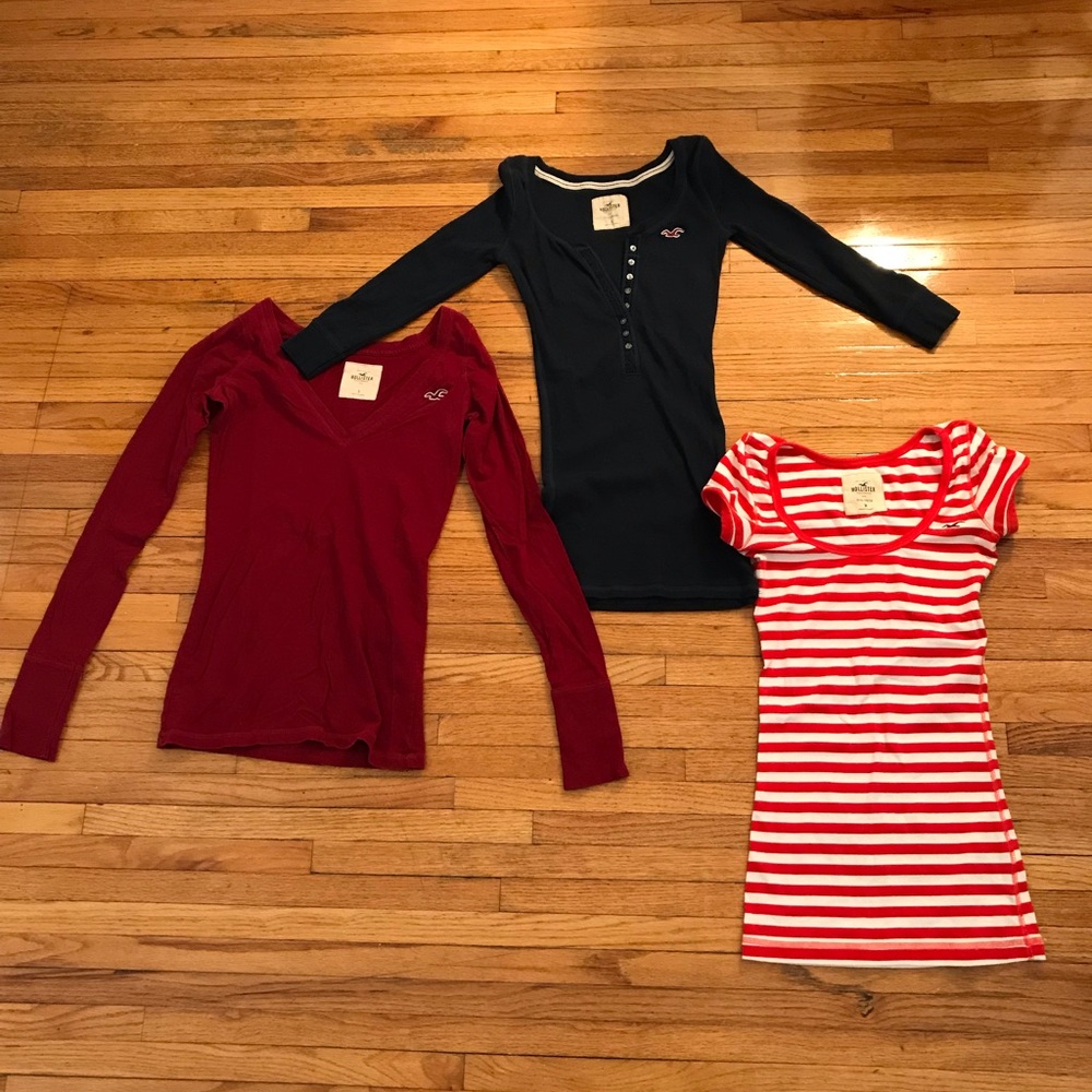 Lot of Hollister tops-Sizes Small and Medium
